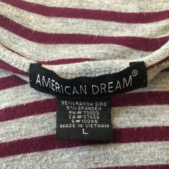 Grey maroon top - Picture 2 of 2